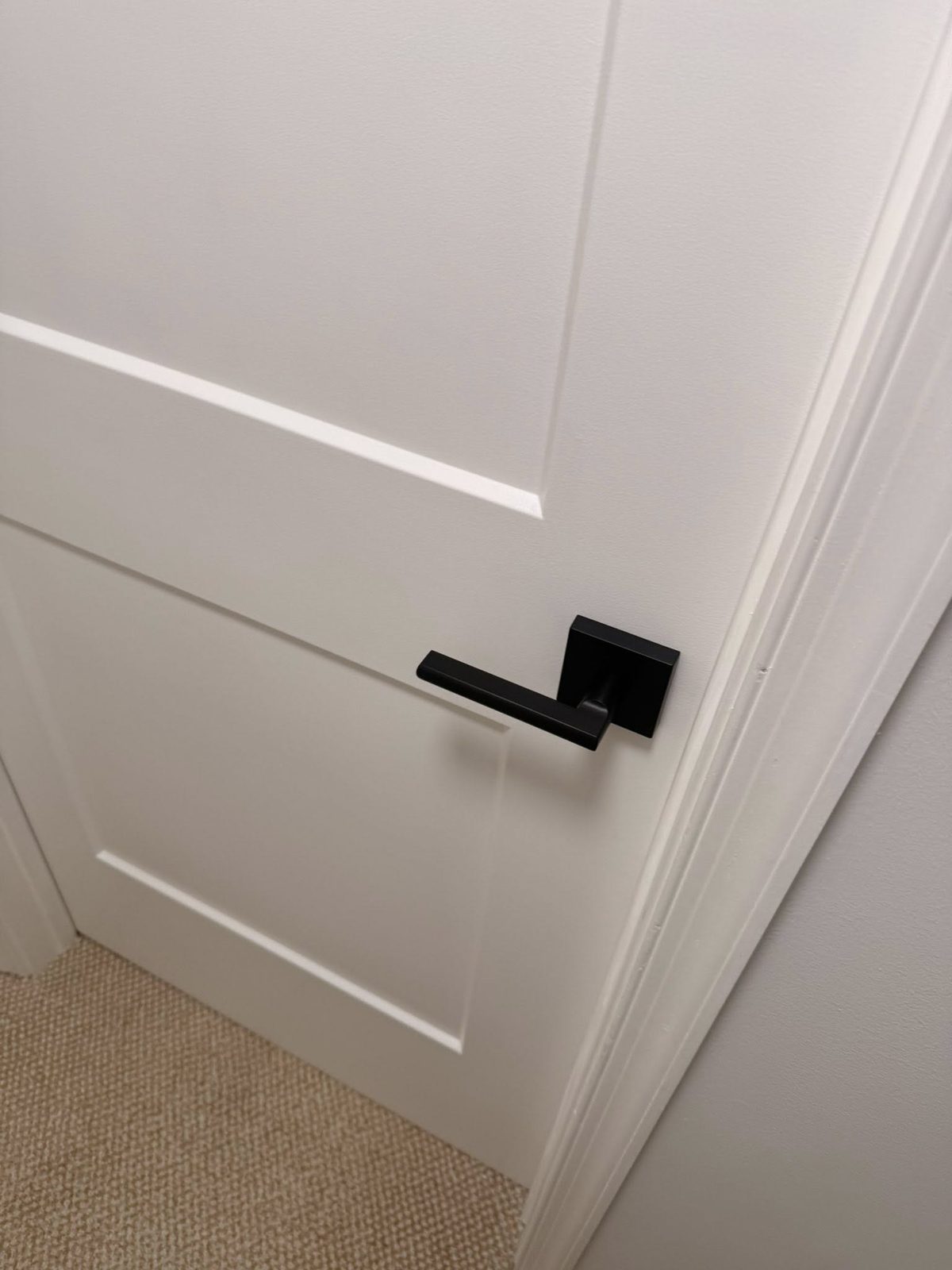 Detail: matching door hardware installed across an Avalon home