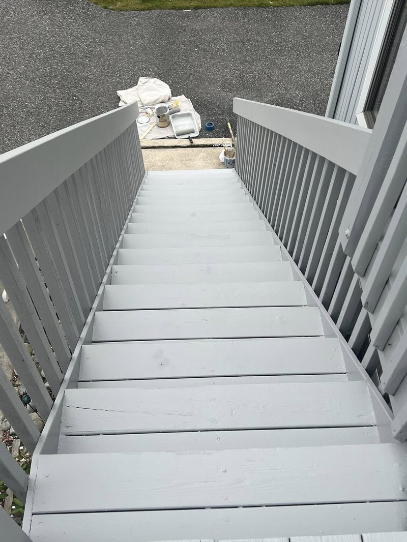 After: Stairs repainted